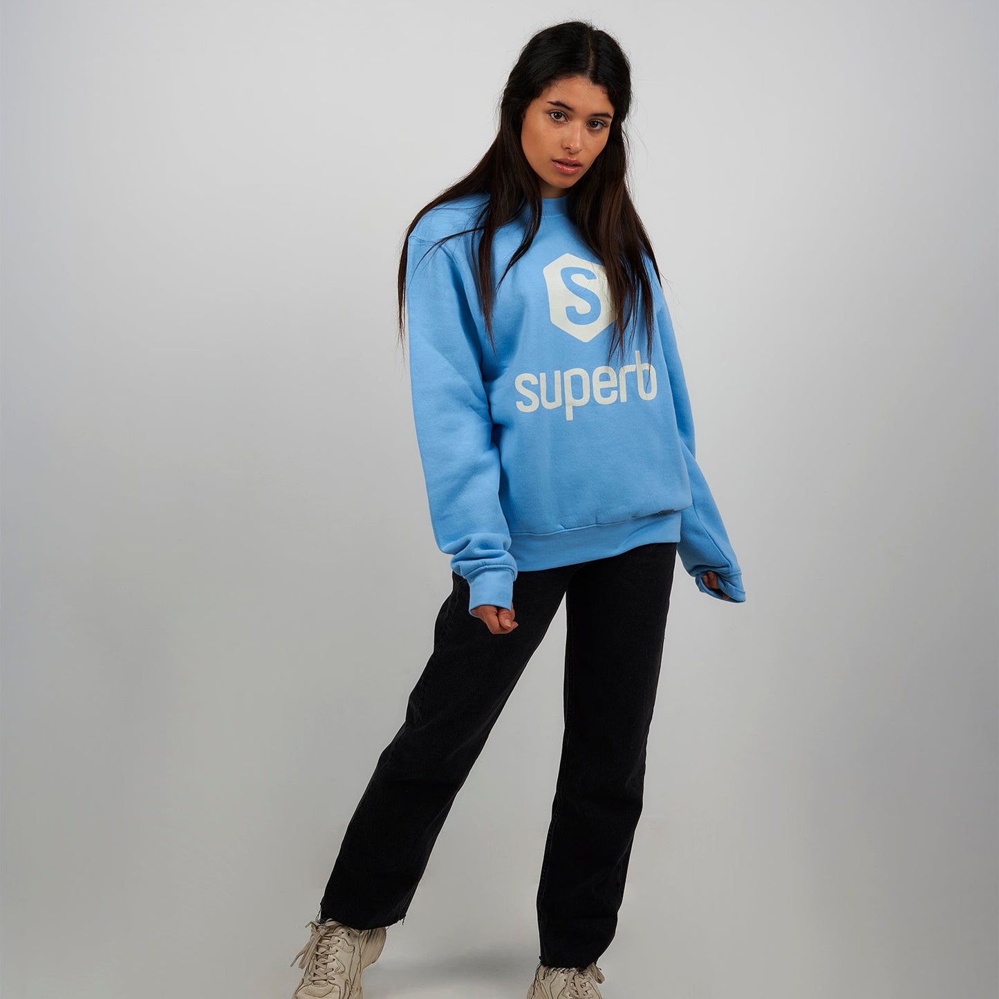 Sudadera Hexablack Azul Claro