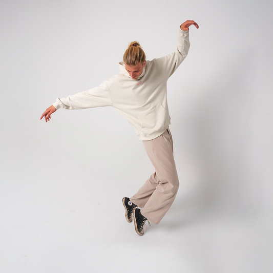 Retro Hoodie Organic Oversize Ecru