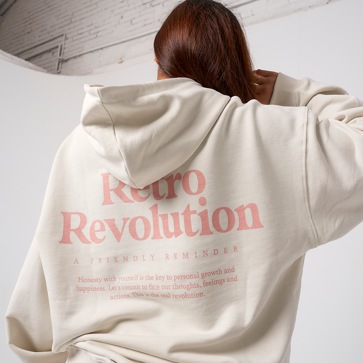 Retro Hoodie Organic Oversize Crudo