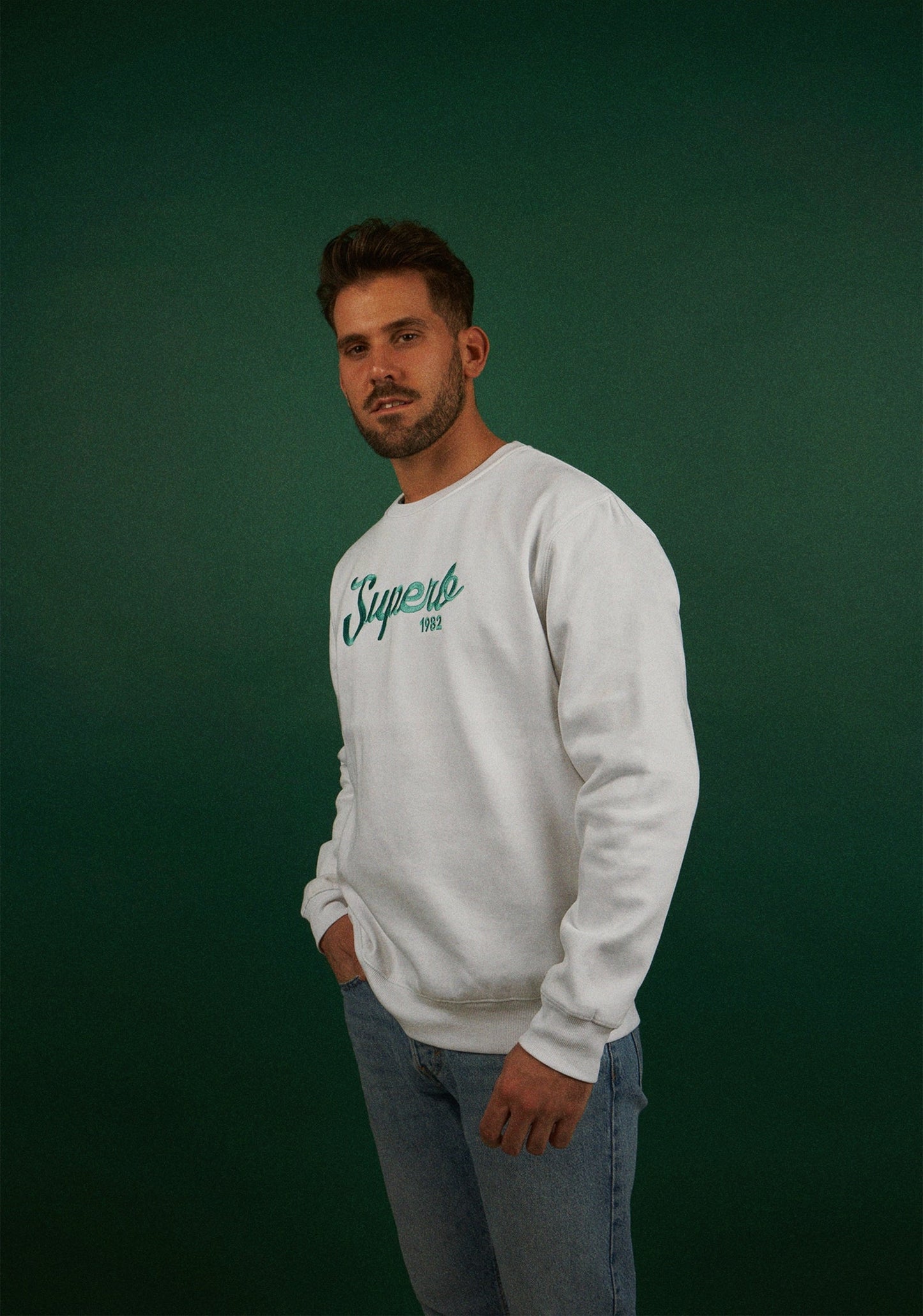 New Vintage White Sweatshirt