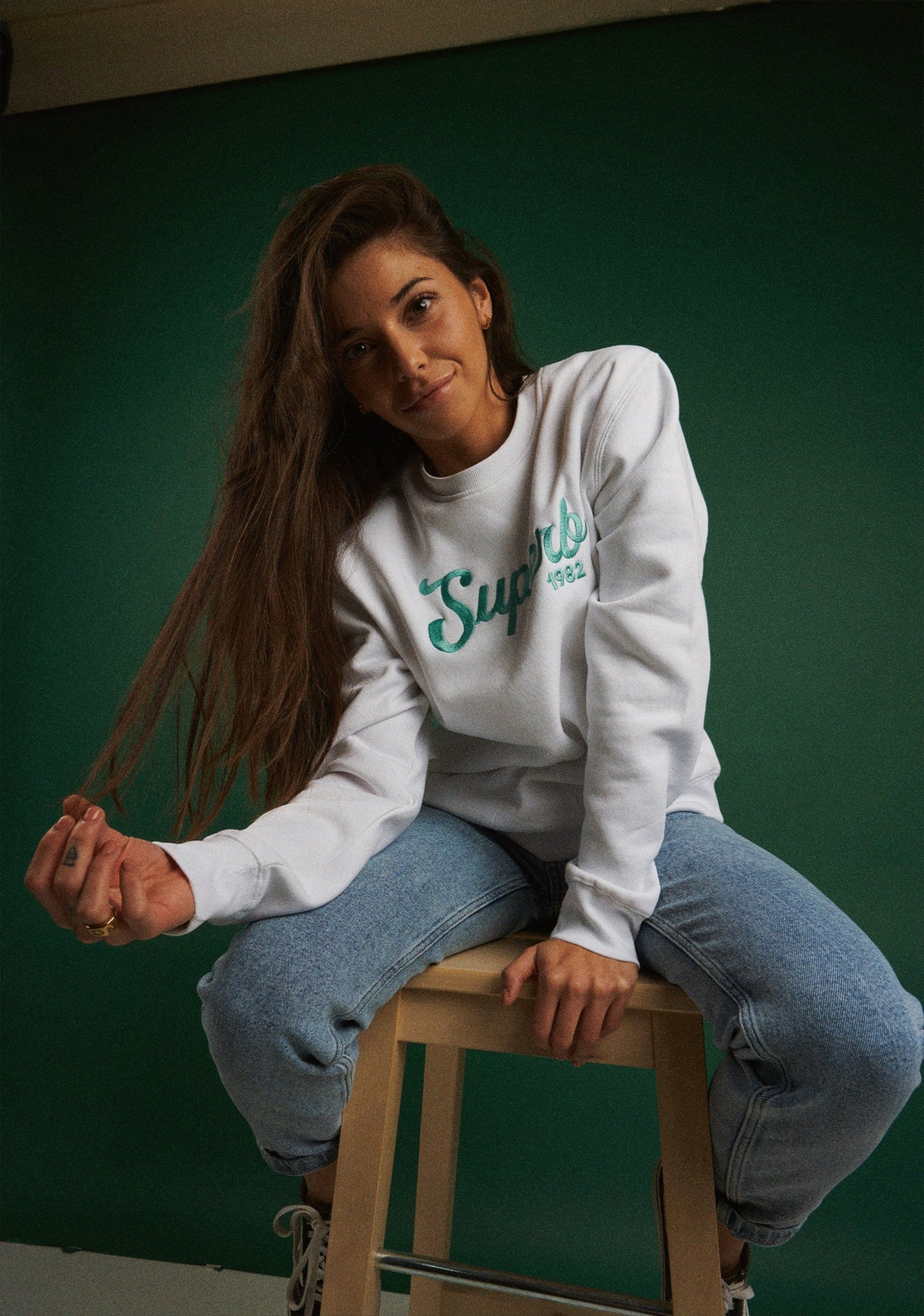New Vintage White Sweatshirt