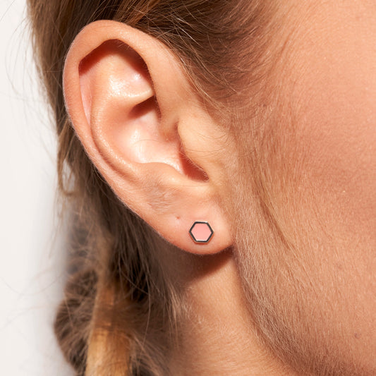 Silver S Coral Earring