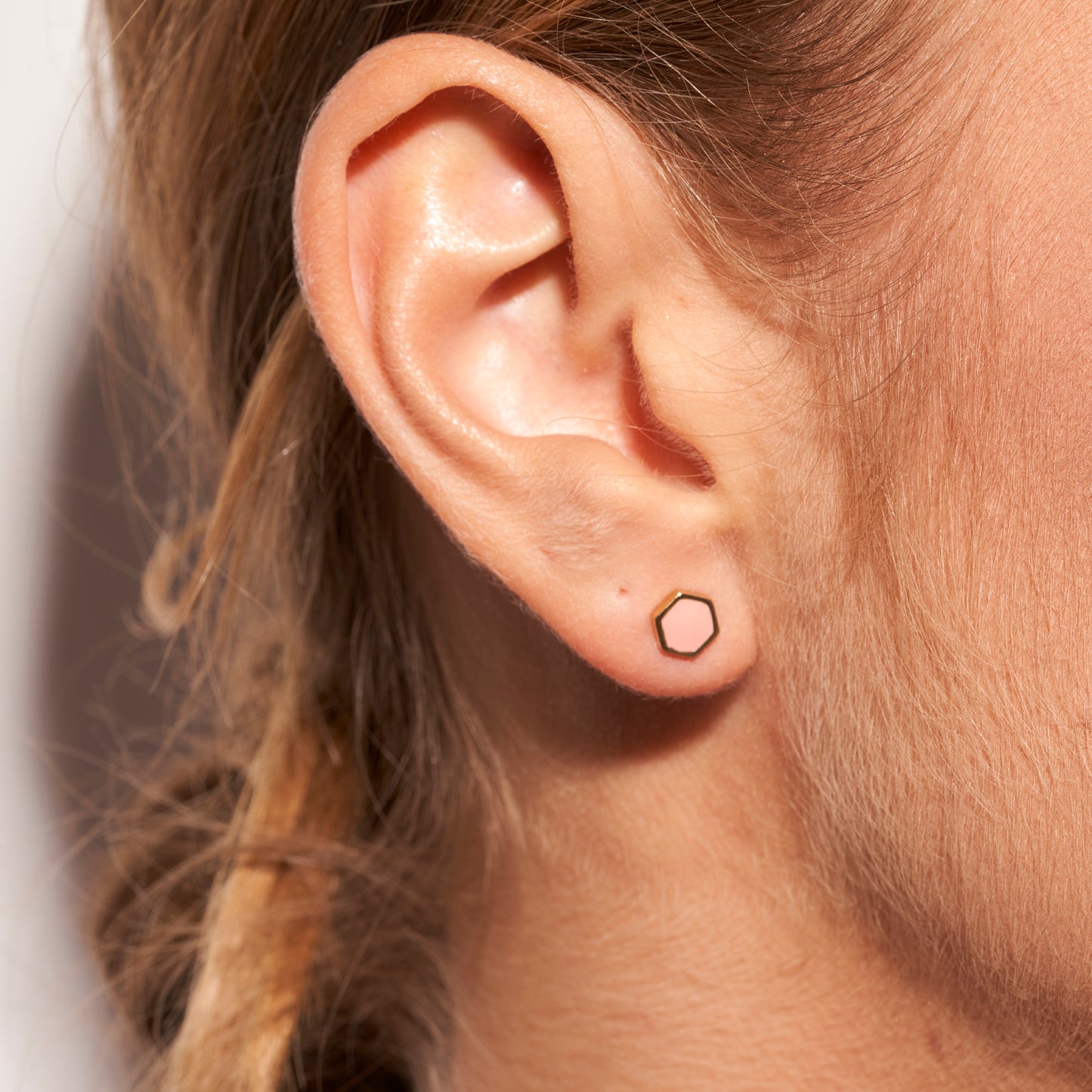 Gold S Coral Earring