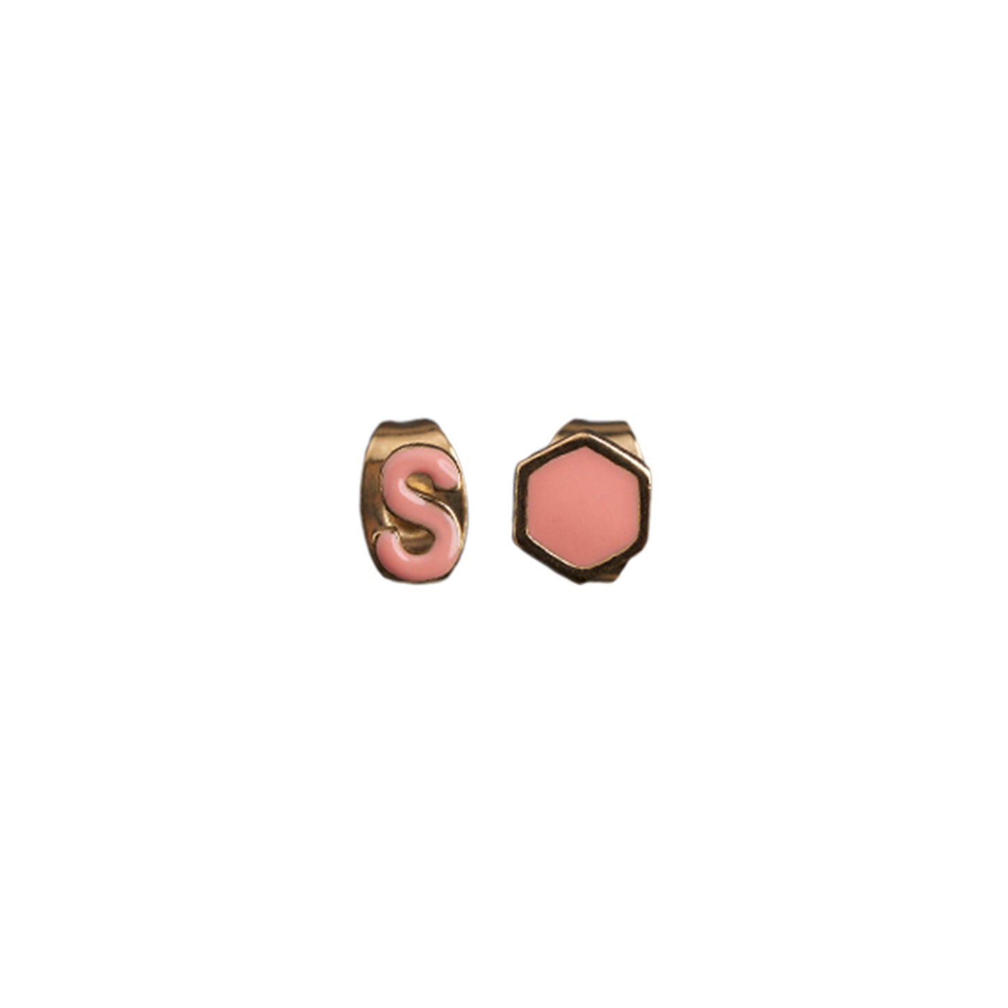 Gold S Coral Earring