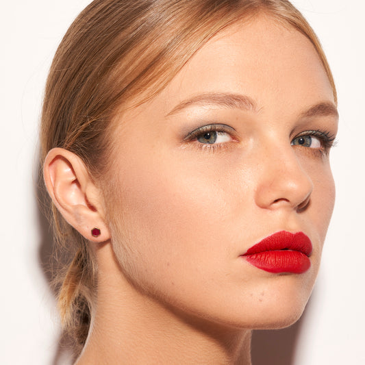 Pendientes dorados S Granate