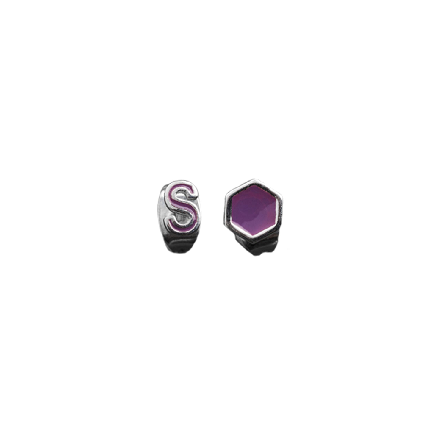 Silver lilac S earring