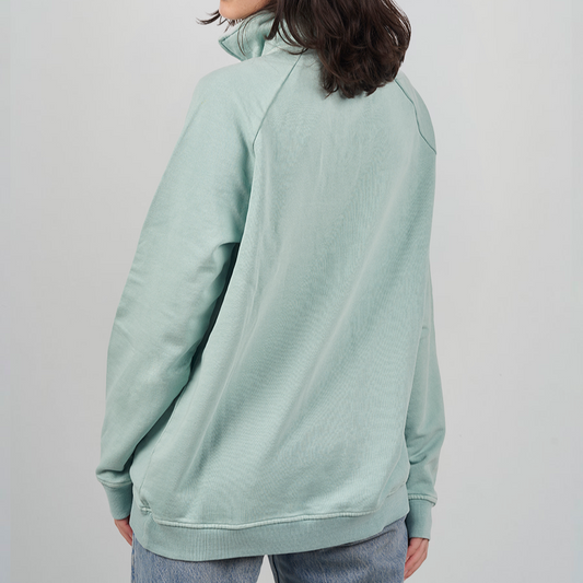 Half Zip Hooked Green