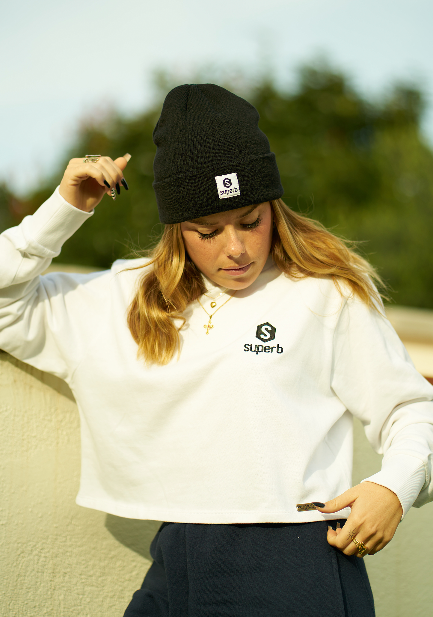 Crop Basic Heart Blanca