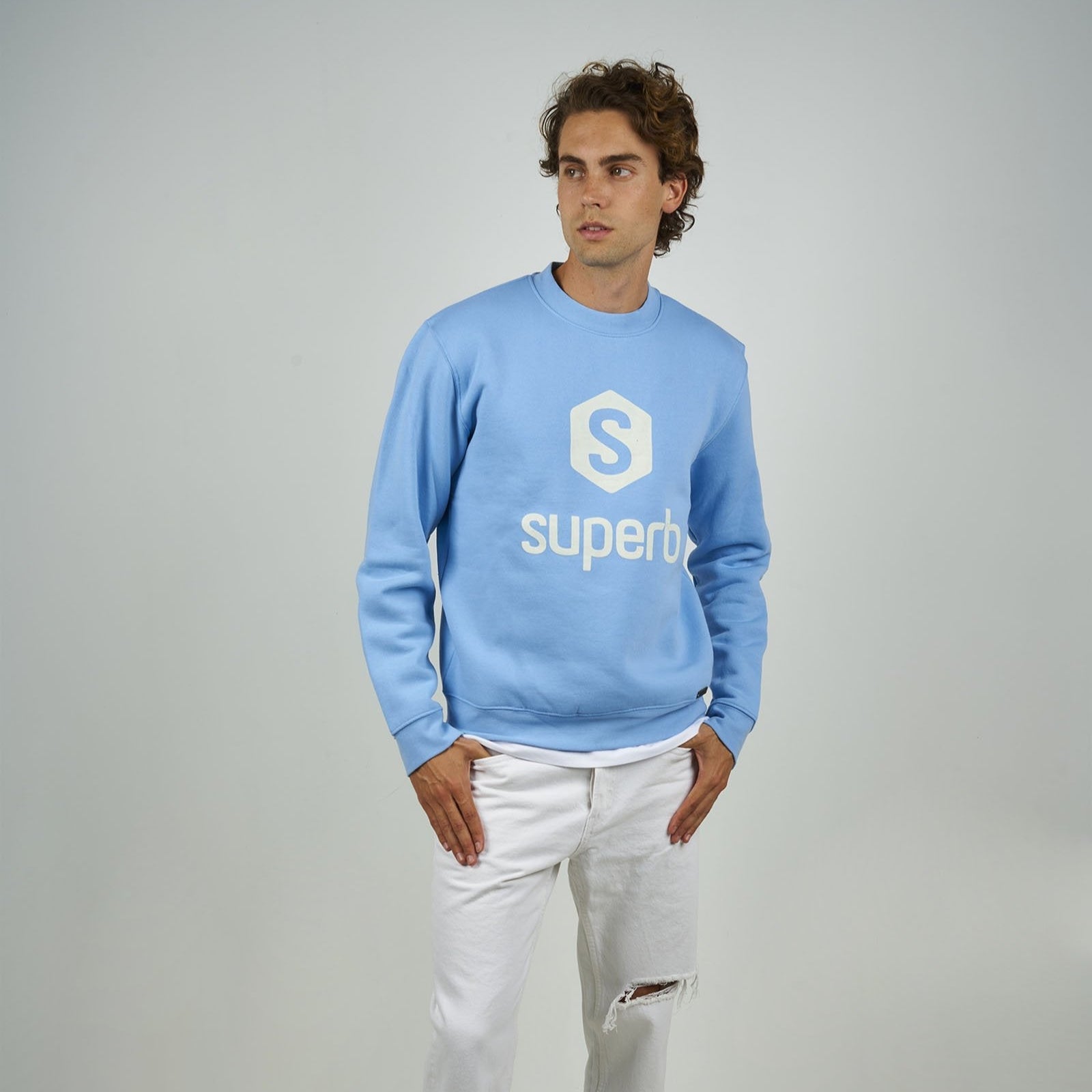 Hexablack Light Blue Sweatshirt 