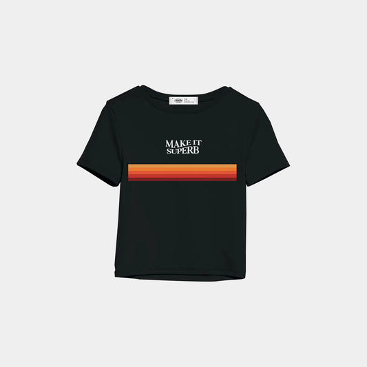 RetroLine Black Crop Top