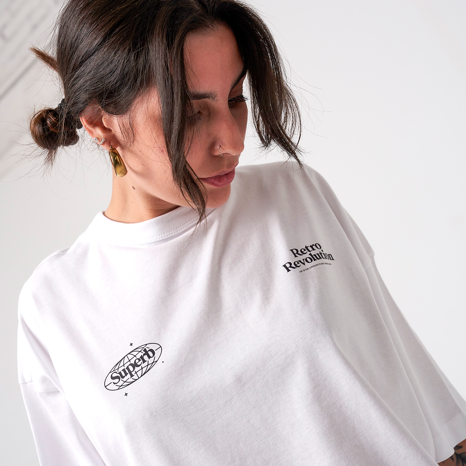 Camiseta Oversize Sell Drugs Blanca