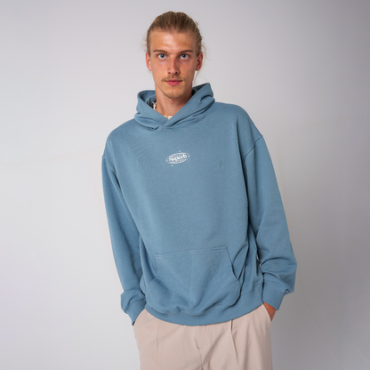 Retro Hoodie Organic Oversize Azul