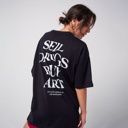 Camiseta Oversize Sell Drugs Negra