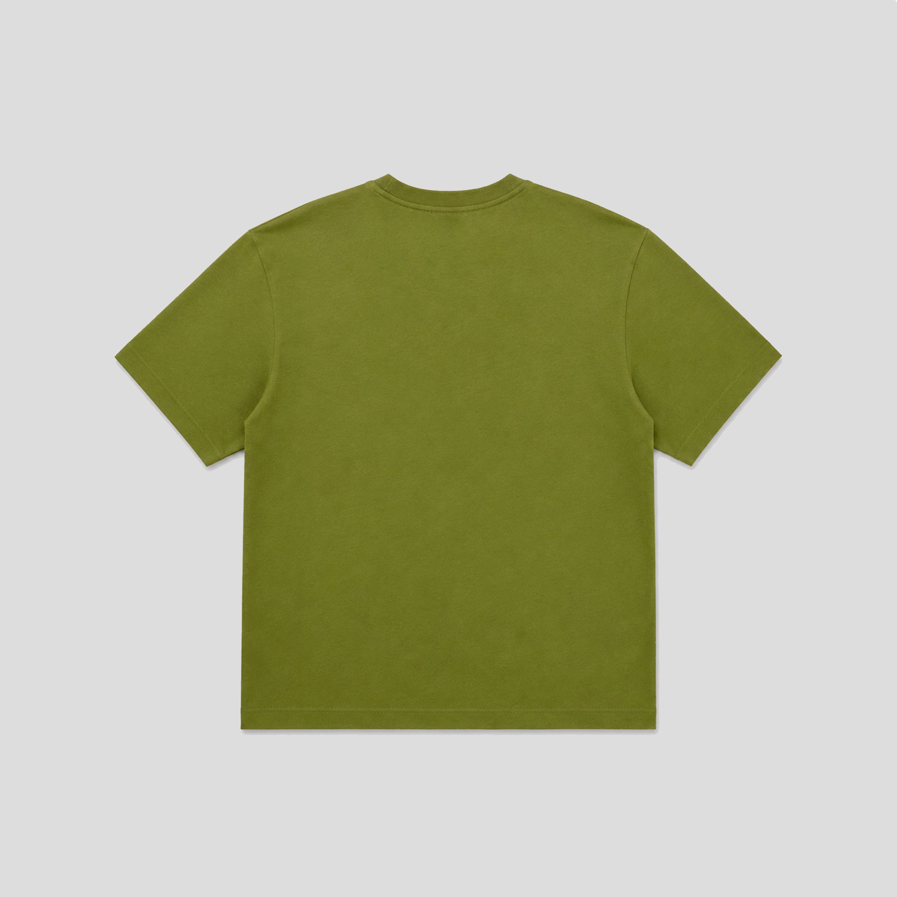 Camiseta Oversize Little Core Puffy Verde Oliva