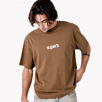 Camiseta Oversize Little Core Puffy Café