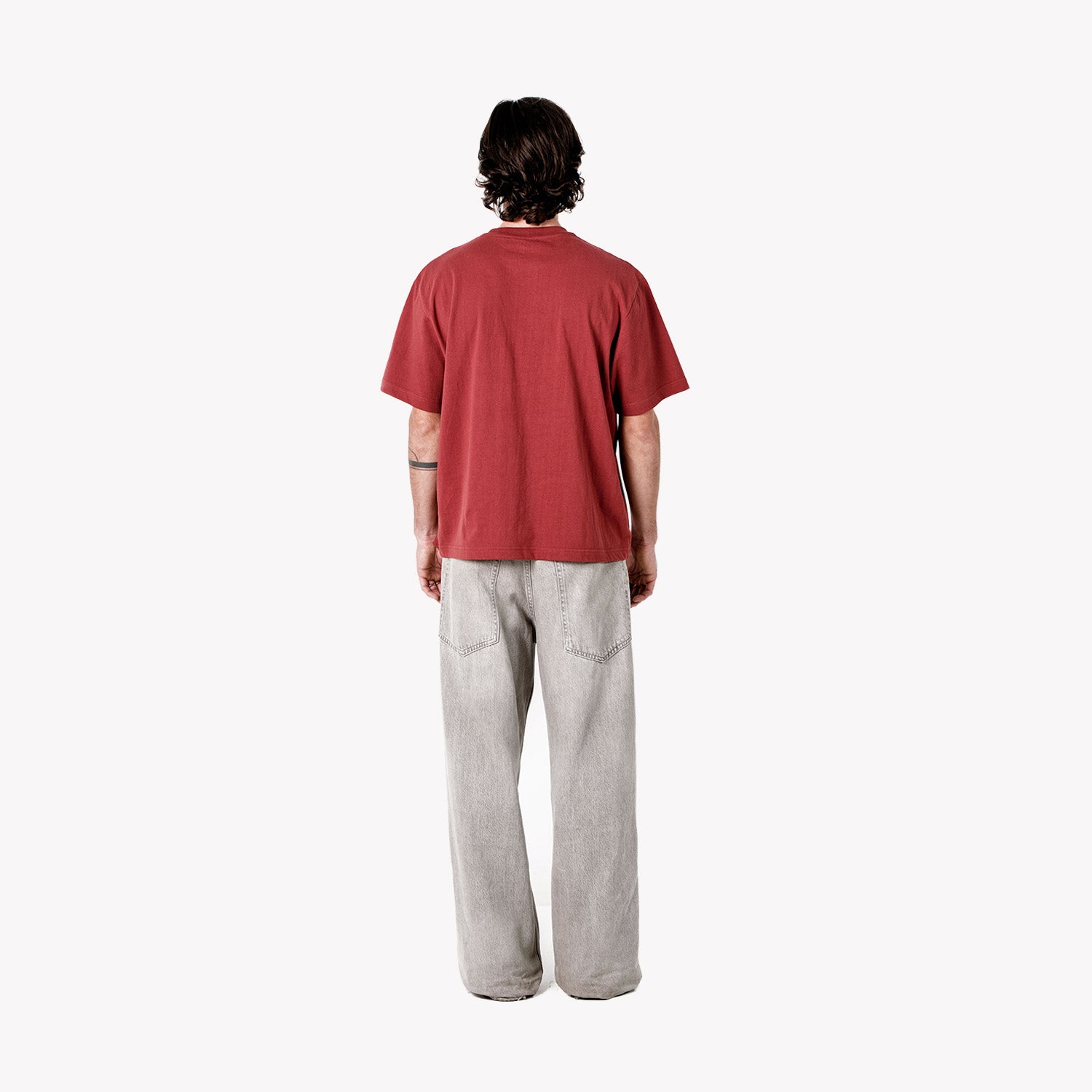 Camiseta Oversize Little Core Puffy Burdeos