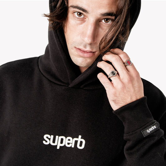 Puffy Mode Black Sweatshirt