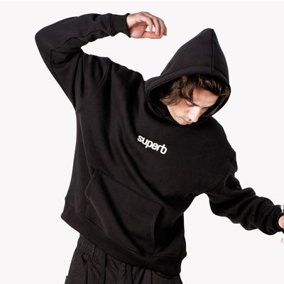 Sudadera Over Puffy Hexaline Negro