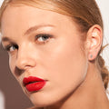 Gold S Blue Earring