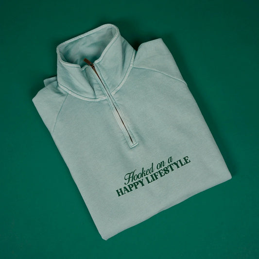 Half Zip Hooked Verde