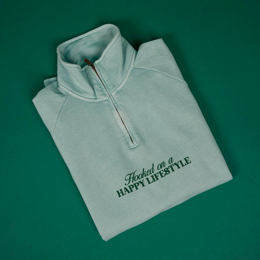 Half Zip Hooked Verde