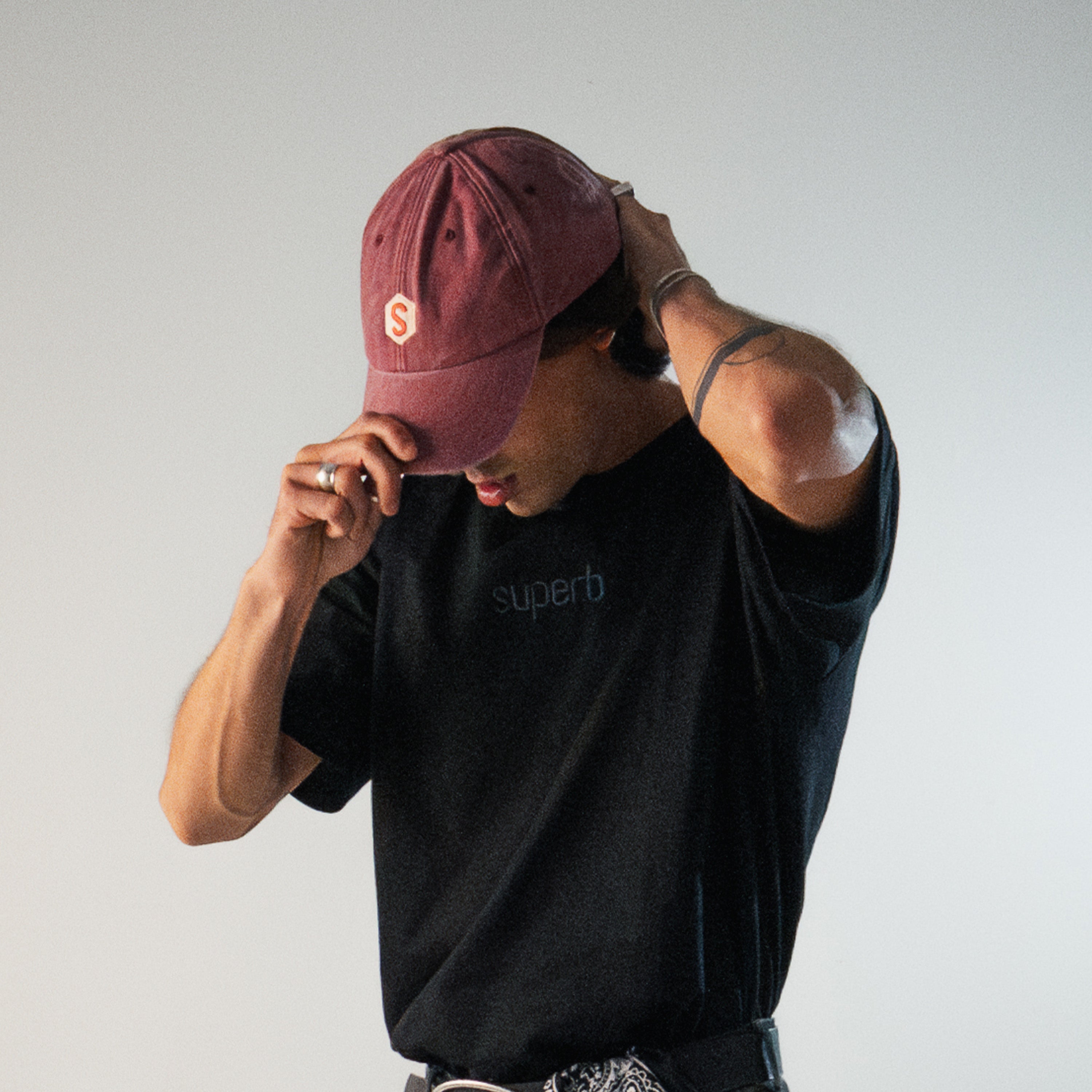 Superb Gorra Vintage Granate