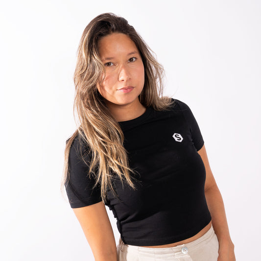 Camiseta Corta Basic Negra