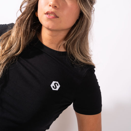 Camiseta Corta Basic Negra