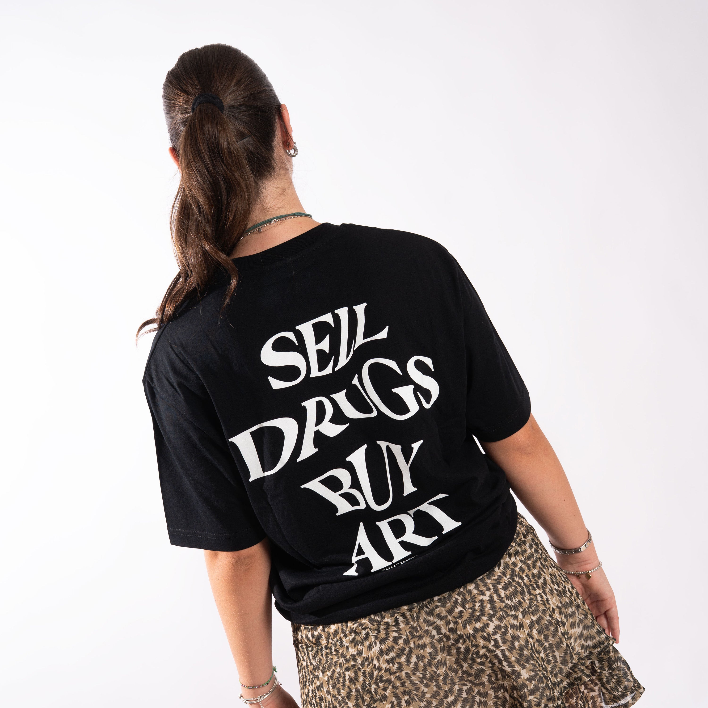 Camiseta Oversize Sell Drugs Negra