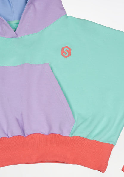 BeHappy Multicolor Hooded Sweatshirt