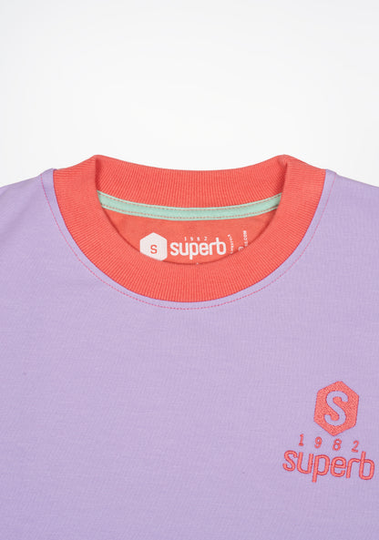 BeHappy Lilac V Short Sweatshirt 