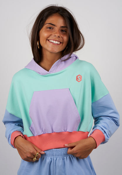BeHappy Multicolor Hooded Sweatshirt