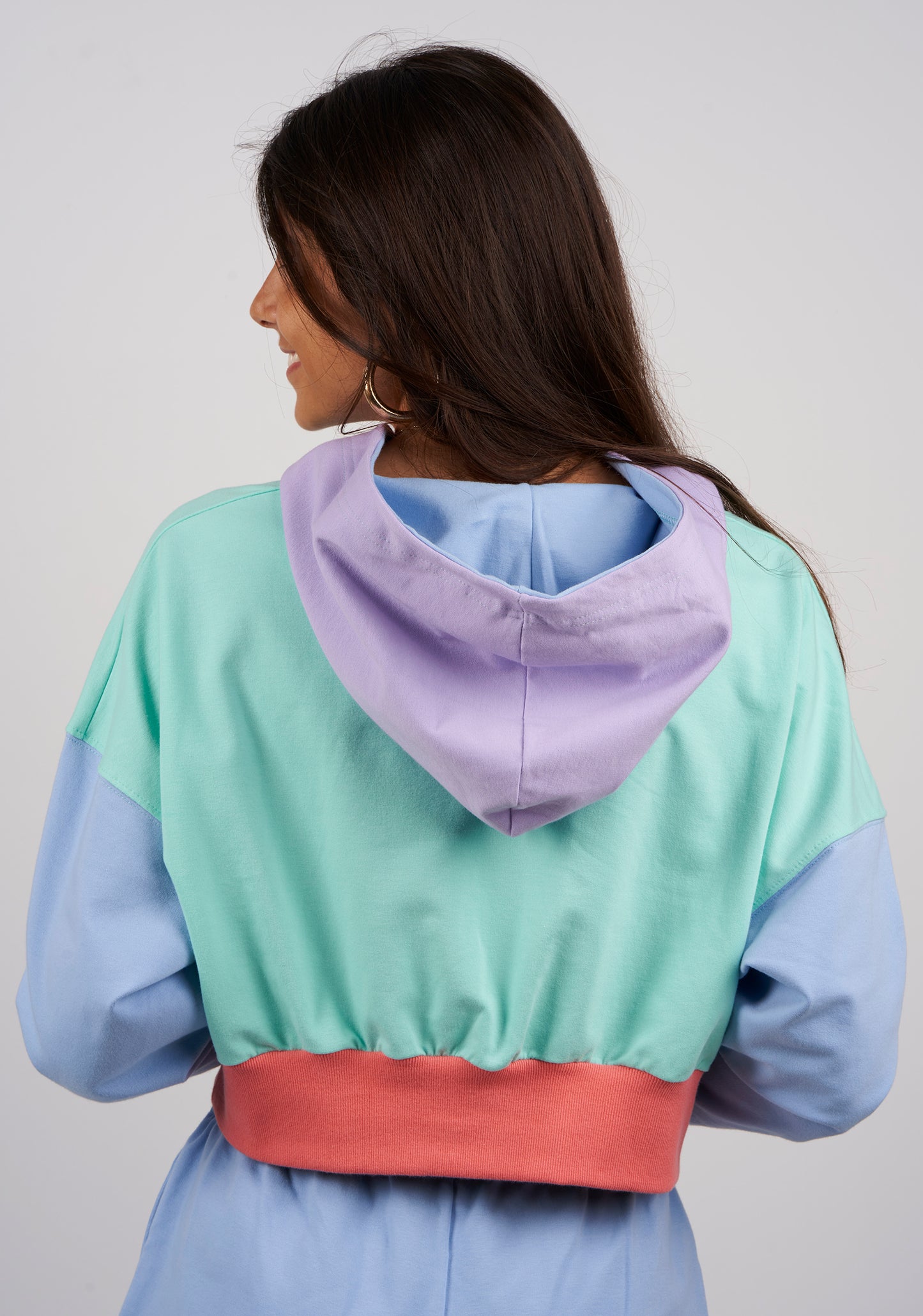 BeHappy Multicolor Hooded Sweatshirt