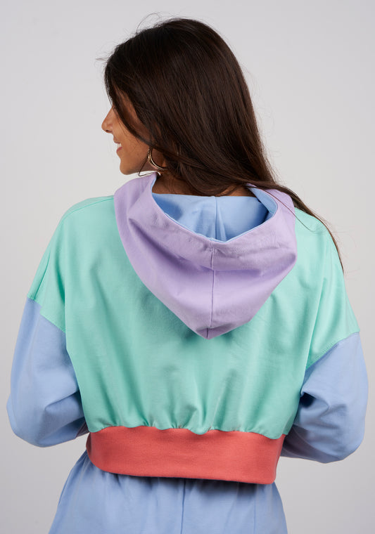 BeHappy Multicolor Hooded Sweatshirt