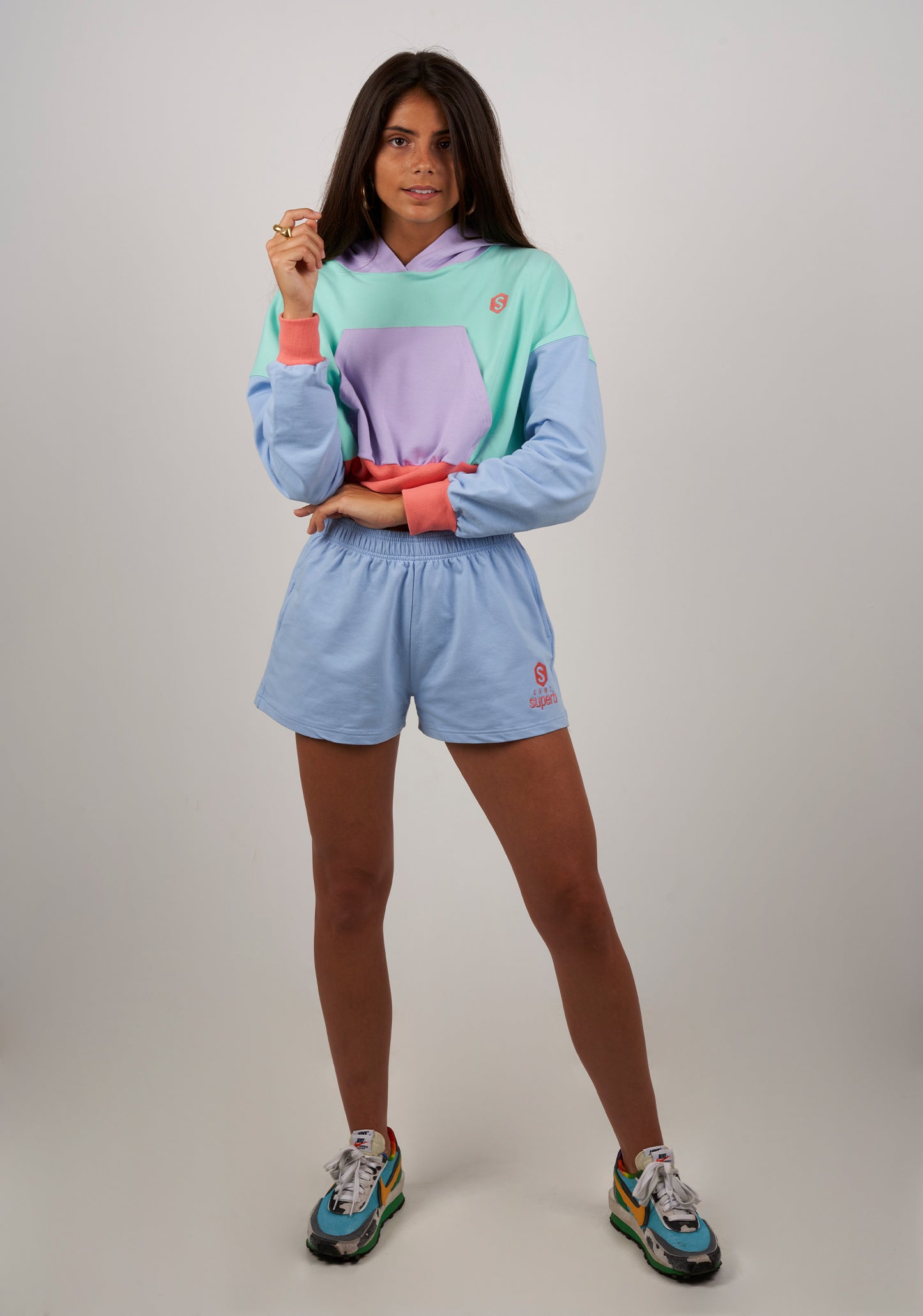BeHappy Multicolor Hooded Sweatshirt