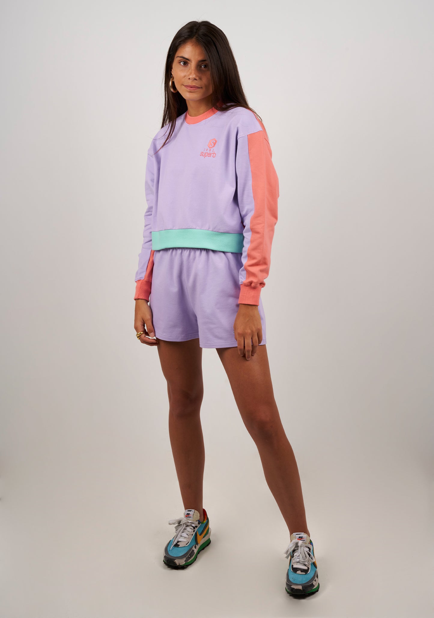 BeHappy Lilac V Short Sweatshirt 