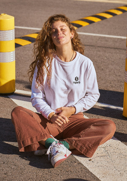 Crop Basic Heart Blanca