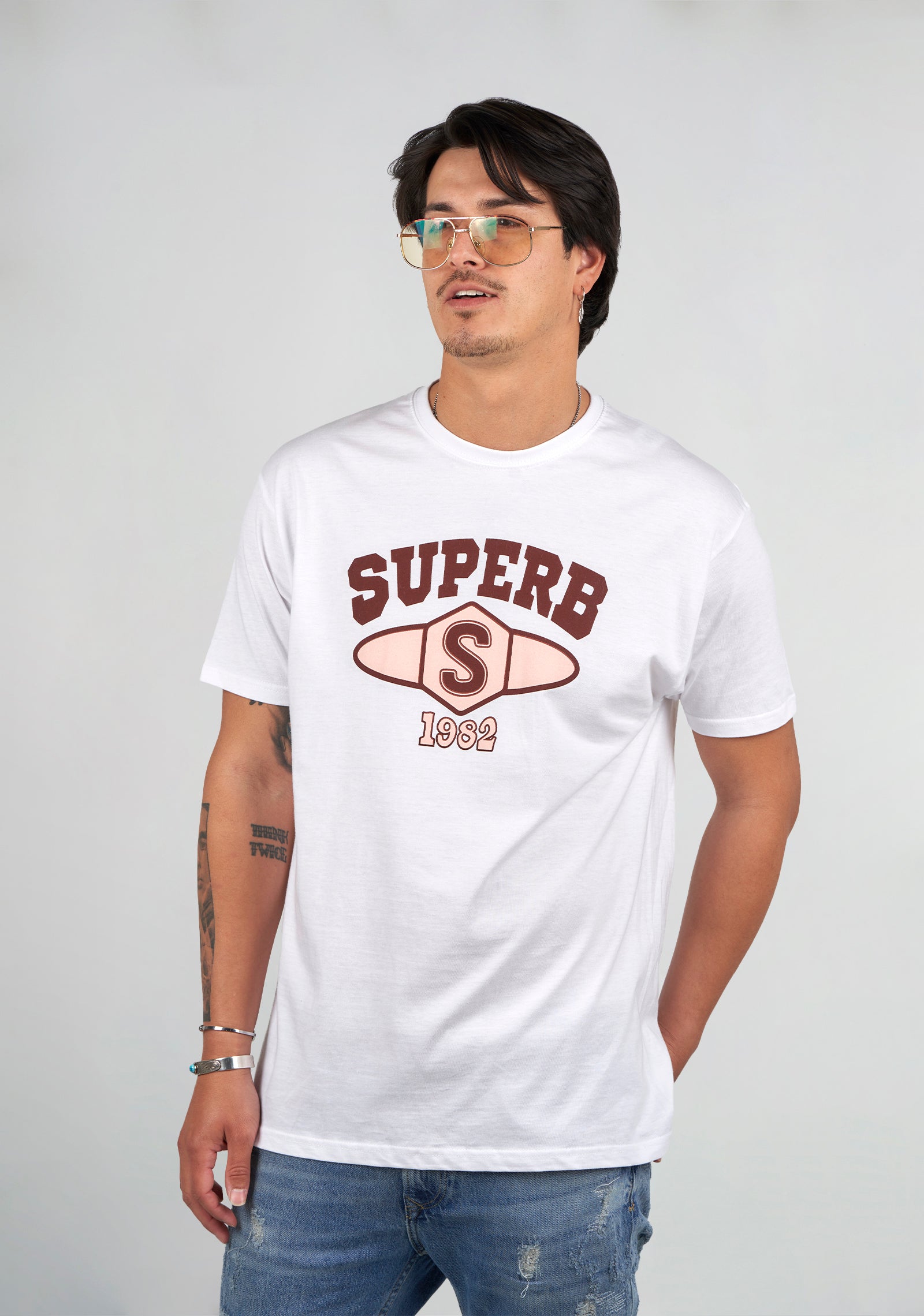 Camiseta University Blanca