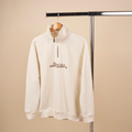 Sudadera Half Zip Hooked Crudo