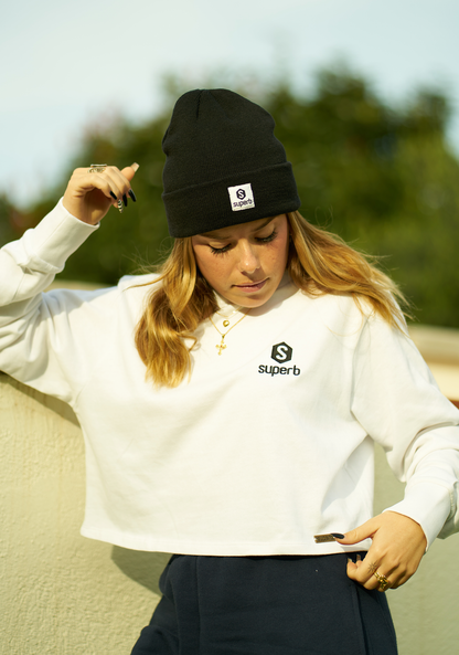 Crop Basic Heart Blanca